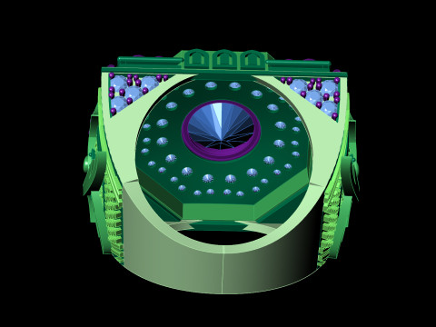 Gold Arabic Mosque Inspired Ring CAD 3D Print Model