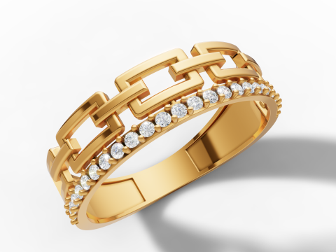 Современный браслет из звеньев цепи &mdash; размер 7 США, файл для 3D-печати ювелирных изделий 3D Принт Модель