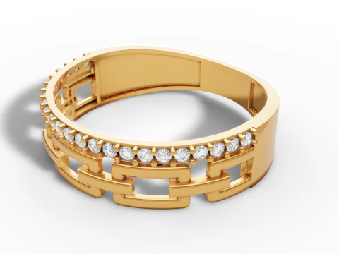 Modern Chain Link Band - US Size 7 Jewelry 3D Print File 3D Print Model
