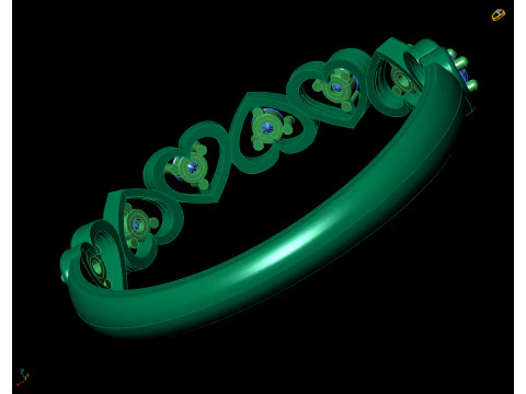 Heart-Shaped Diamond Ring CAD 3D Print Model