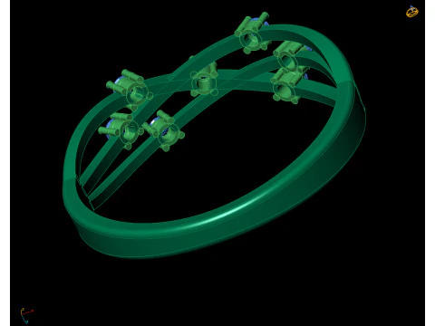 Gold Interlocking Eternity Band CAD 3D Print Model