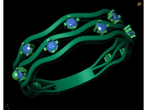 Gold Crossover Infinity Band Ring CAD 3D Print Model