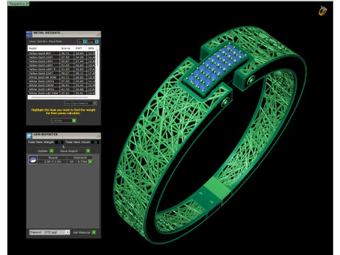 Modern Woven Wire Statement Bracelet - 3D Jewelry Print File 3D Print Model