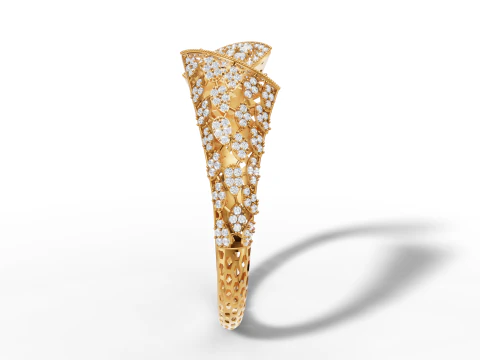 Luxury Multi-Stone Bangle Design Cad File 3D Print Model