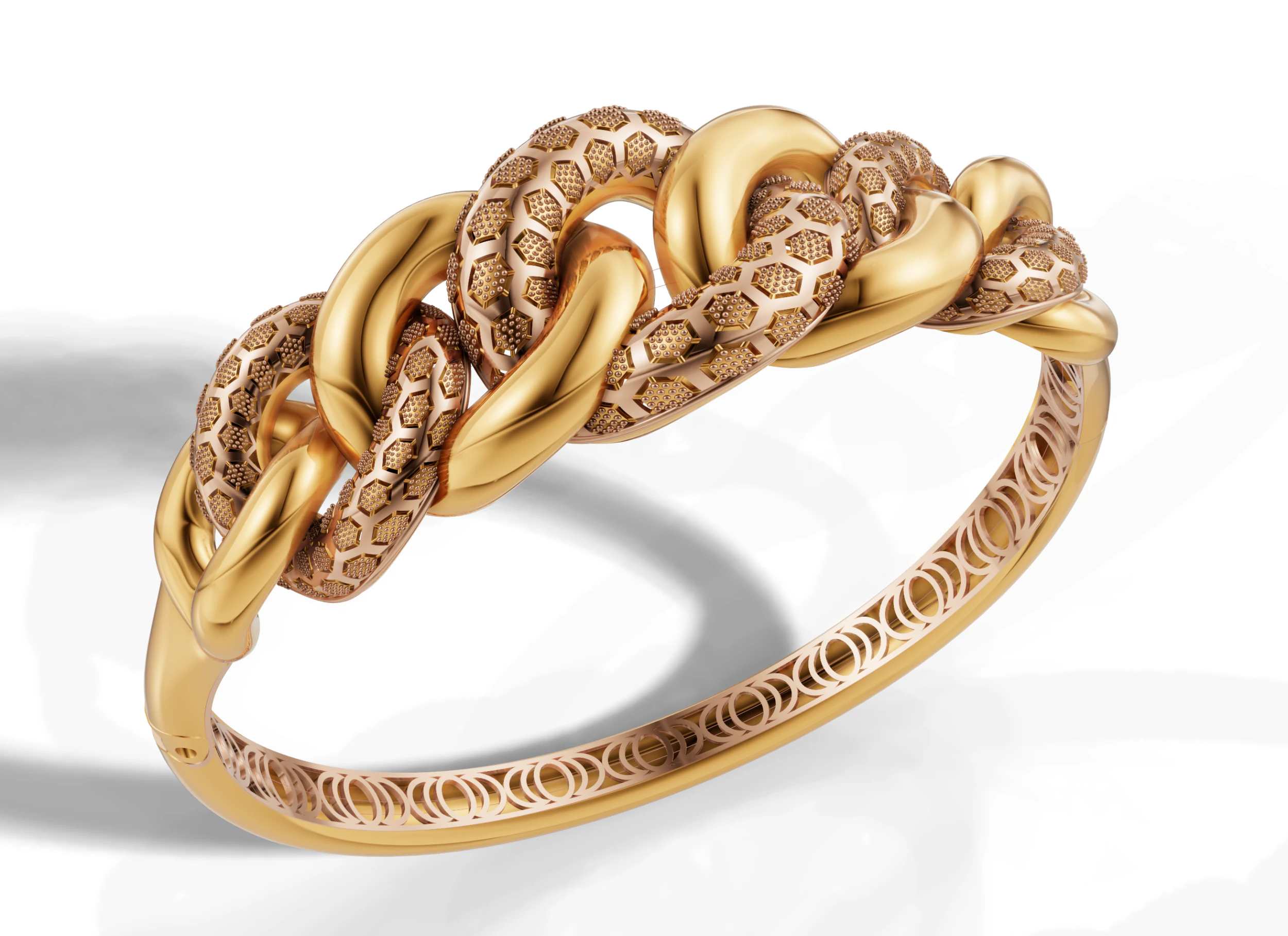 Plain Curb Link Bracelet CAD Design STL and 3DM 3D Print Model .c4d .max .obj .3ds .fbx .stl .blend 
