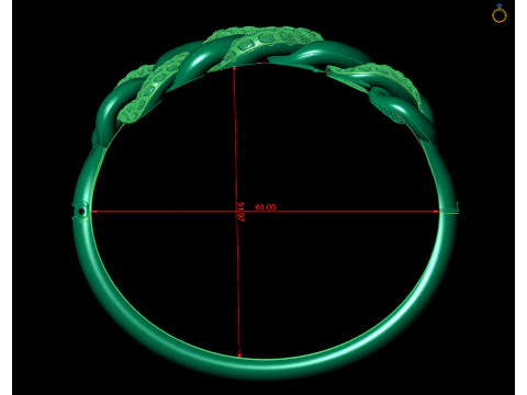 Plain Curb Link Bracelet CAD Design STL and 3DM 3D Print Model