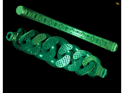 Plain Curb Link Bracelet CAD Design STL and 3DM 3D Print Model