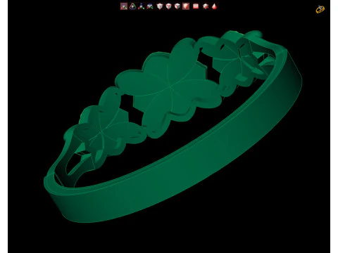 Nature Inspired Flower Band Ring Cad 3D Print Model