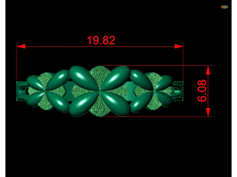 Nature Inspired Flower Band Ring Cad 3D Print Model