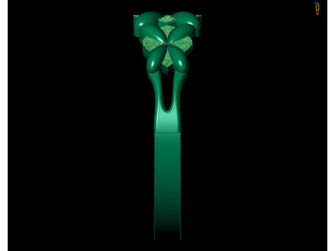 Nature Inspired Flower Band Ring Cad 3D Print Model