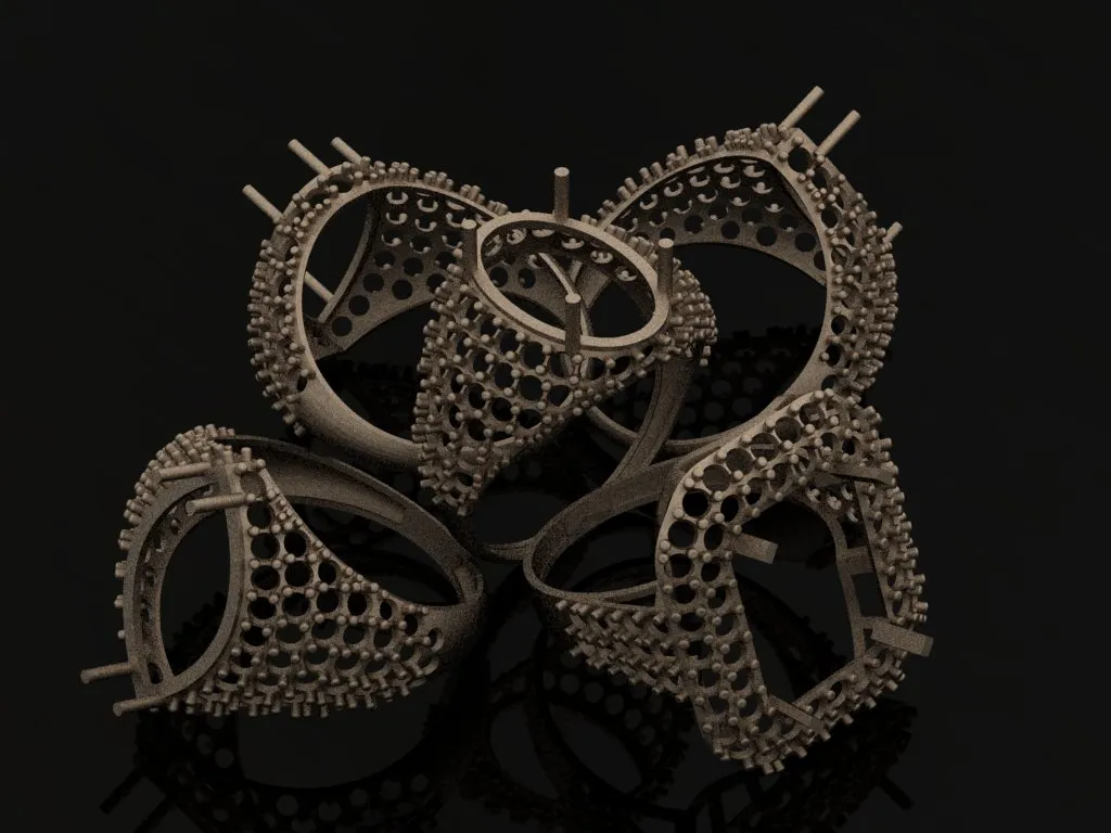 Multi Shape Pave Ring CAD Model Set 3D Print Model .c4d .max .obj .3ds .fbx .stl .blend 