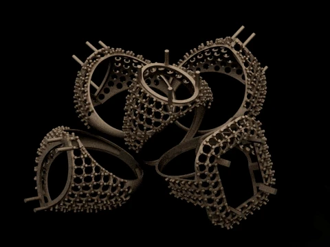 多形状密镶环 CAD 模型集 3D 打印模型