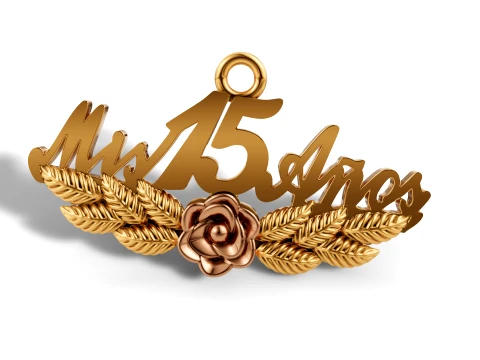 Mis 15 Aos Quinceaera 펜던트 3D CAD 디자인 모델 3D 모델