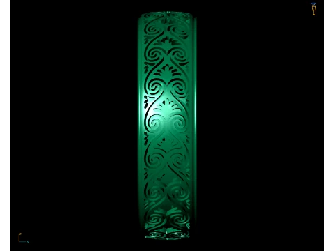 Artisanal Filigree Scroll Pattern Wedding Band 3D Print Model