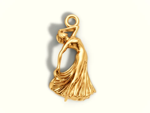 Pendentif figure de danseuse de flamenco Modèles 3D en vedette