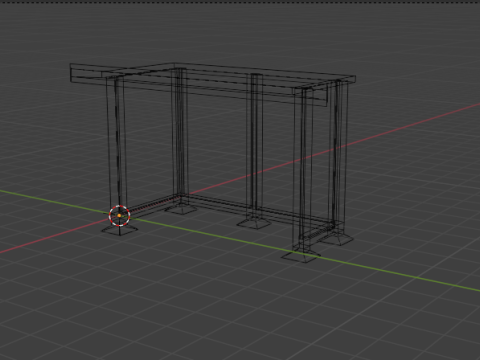 Bus Station 3D 모델