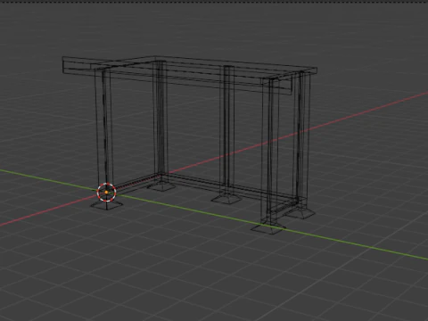 Bus Station 3D Model