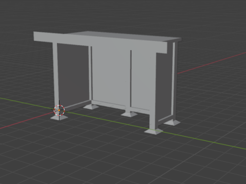 Bus Station 3D 모델