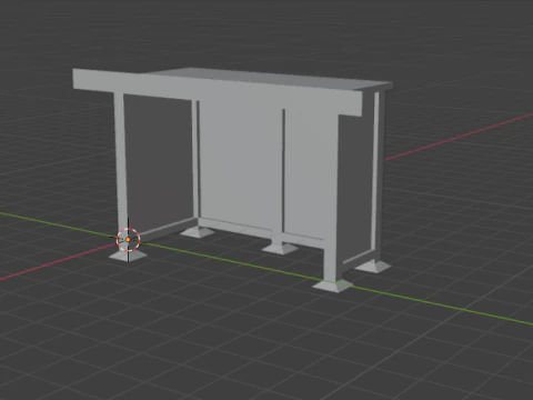 Bus Station 3D Model