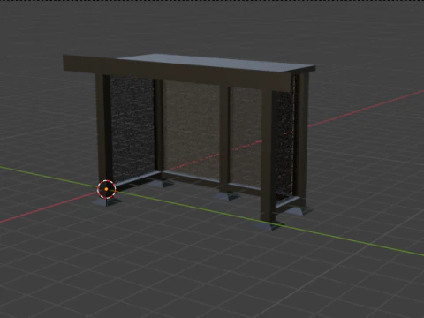 Bus Station 3D Model