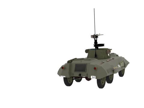WW2 American Armored Car M8 Greyhound 3D 模型