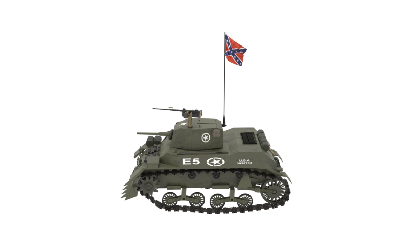 WW2 M3 Stuart Tank 3D 模型 .c4d .max .obj .3ds .fbx .stl .blend 