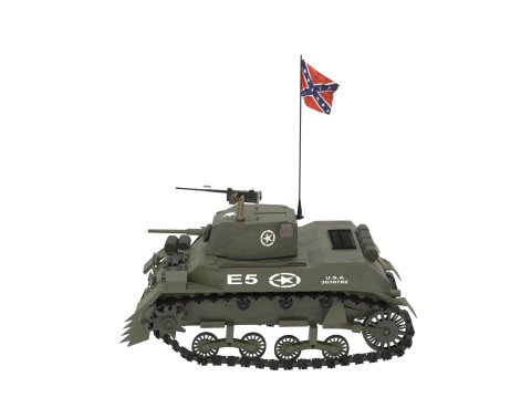 WW2 M3 Stuart Tank Modèle 3D
