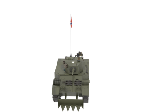 WW2 M3 Stuart Tank 3D 模型
