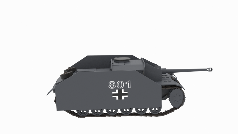 Sturmgeschtz III German Assualt Vehicle Model 3D .c4d .max .obj .3ds .fbx .stl .blend