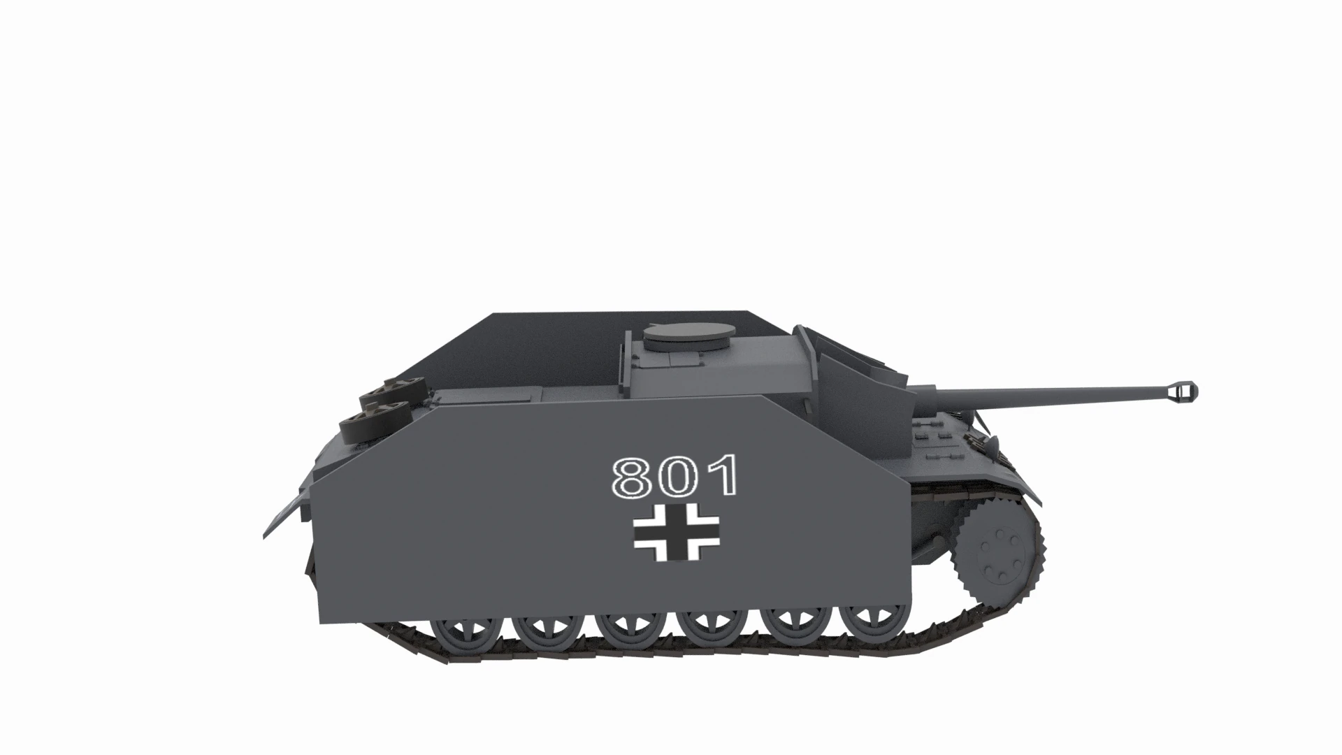 Sturmgeschtz III German Assualt Vehicle 3D Model .c4d .max .obj .3ds .fbx .stl .blend 