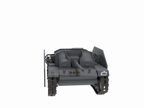 Sturmgeschtz III German Assualt Vehicle 3D Model