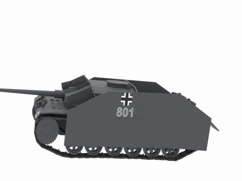 Sturmgeschtz III German Assualt Vehicle 3D Model