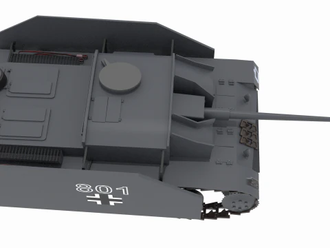 Sturmgeschtz III German Assualt Vehicle 3D Model