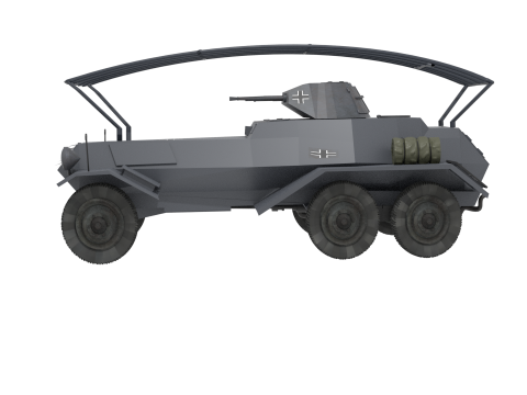 WW2 German SdKfz 263 Armored Car 3D 模型