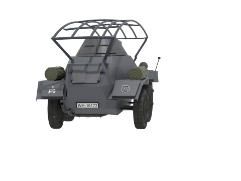 WW2 German SdKfz 263 Armored Car 3D Model
