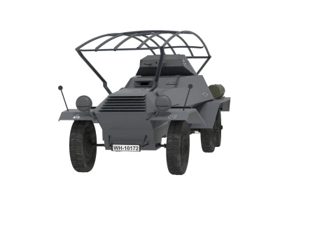 WW2 German SdKfz 263 Armored Car 3D Model