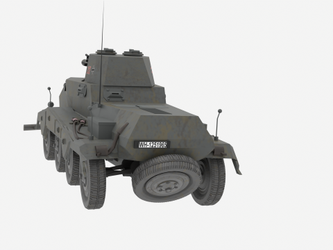 WW2 German SdKfz 234 Puma Armored Car 3D मॉडल