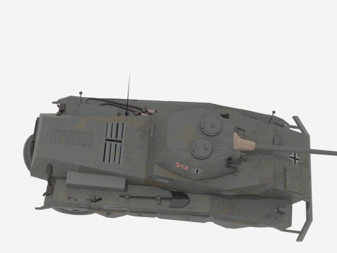 WW2 German SdKfz 234 Puma Armored Car 3D मॉडल