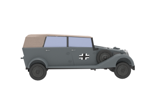 WW2 German Staff Car 3D 模型