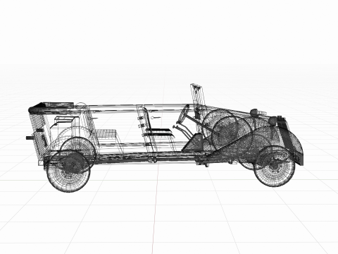 WW2 German Staff Car 3D Model