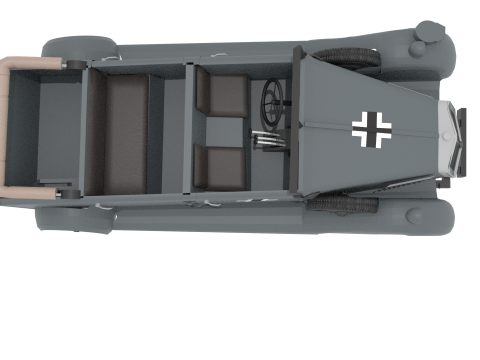 WW2 German Staff Car 3D Model