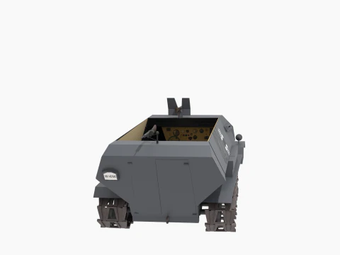 WW2 German Hanomag Halftrack 3D Model