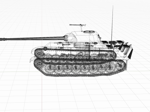 WW2 German Panther Tank Pzkw V Modello 3D