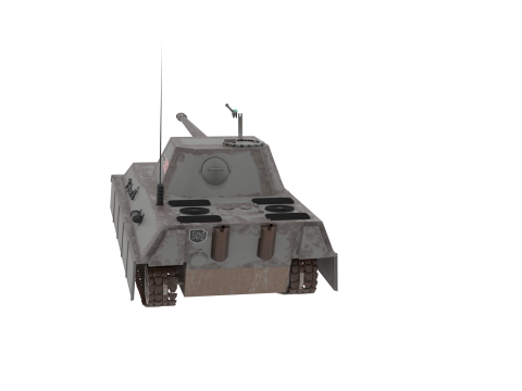 WW2 German Panther Tank Pzkw V Modello 3D