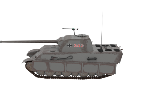 WW2 German Panther Tank Pzkw V Modello 3D