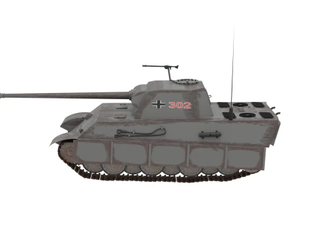 WW2 German Panther Tank Pzkw V 3D Model