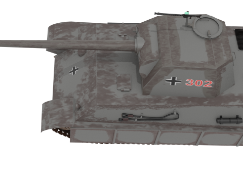 WW2 German Panther Tank Pzkw V Modello 3D
