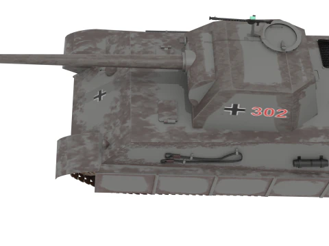 WW2 German Panther Tank Pzkw V 3D Model