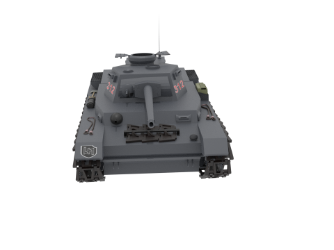 WW2 German Pzkw IV Tank 3D Model