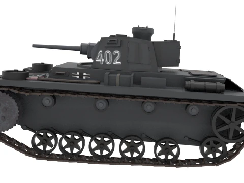 Carro armato tedesco Pzkw III della Seconda Guerra Mondiale Modello 3D
